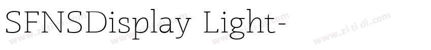 SFNSDisplay Light字体转换 SFNSDisplay Light字体转换